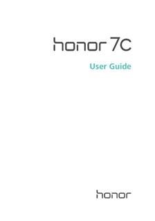 Huawei Honor 7C manual. Smartphone Instructions.